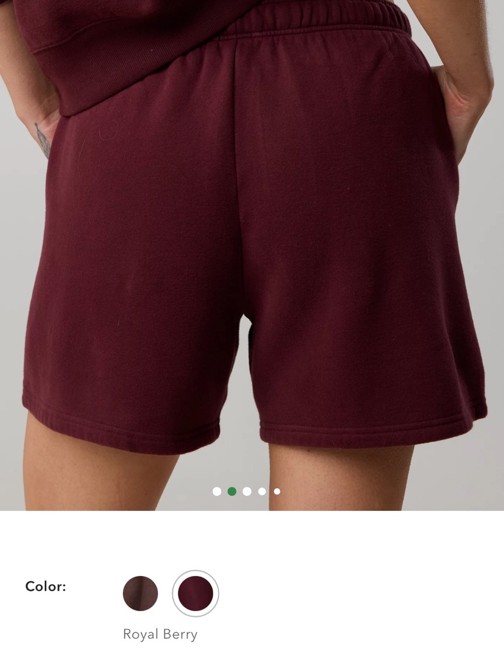 Aerie Berry OFFLINE By Aerie 5" Cloud Fleece Short - Picture 8 of 9